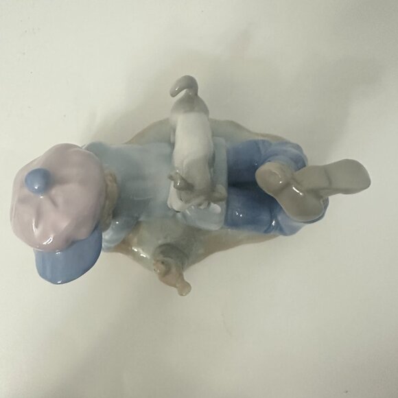 Paul Sebastian Porcelain Figure 1991 Study Buddies Boy Reading With Dog And Bird - Picture 3 of 9